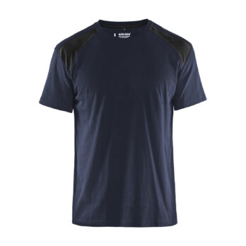 T-shirt bicolore Marine foncé/Noir