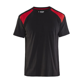 T-shirt bicolore Noir/Rouge