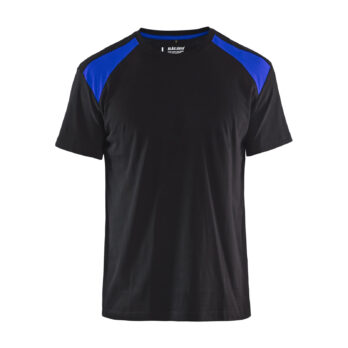 T-shirt bicolore Noir/Bleu roi