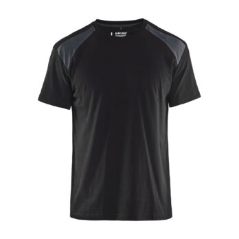 T-shirt bicolore Noir/Gris foncé