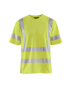 T-Shirt haute visibilité col V anti-UV Jaune fluo