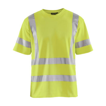 T-Shirt haute visibilité col V anti-UV Jaune fluo