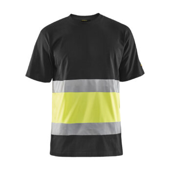T-shirt haute visibilité Noir/Jaune fluo