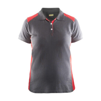 Polo Femme Gris clair/Rouge