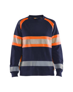 Hi-vis Sweatshirt Ladies Marine/Orange