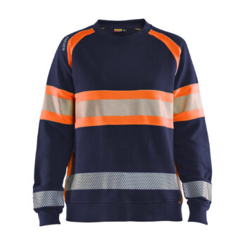 Hi-vis Sweatshirt Ladies Marine/Orange