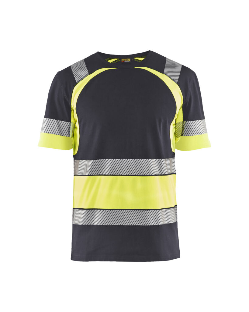 T-shirt Haute Visibilité Gris moyen/Jaune fluo