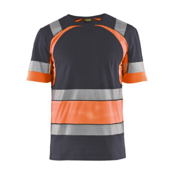 T-shirt Haute Visibilité Gris moyen/Orange fluo