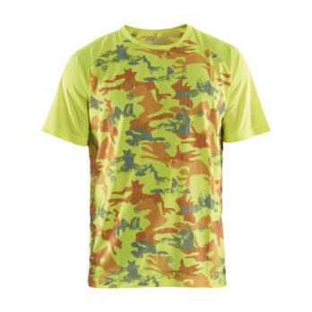 T-shirt camouflage Jaune fluo/Gris clair