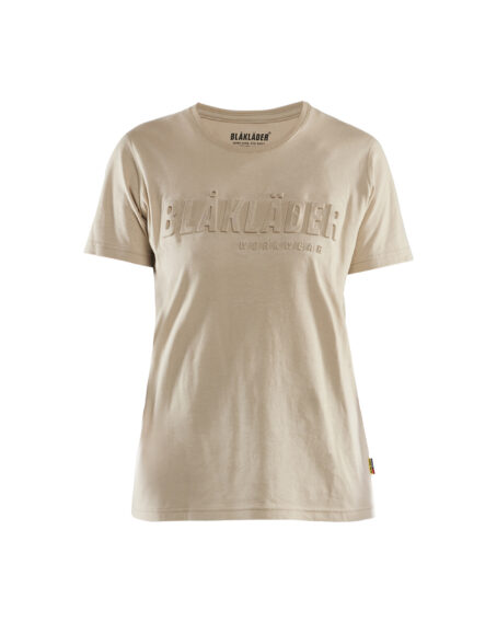 T-shirt imprimé 3D femme Beige