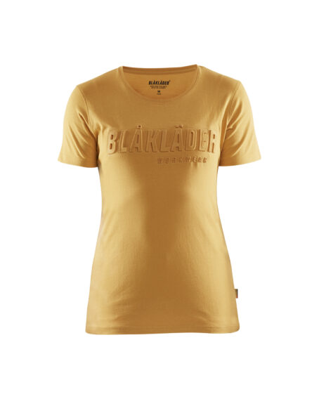 T-shirt imprimé 3D femme Miel doré