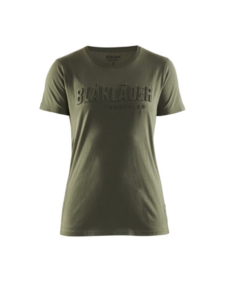 T-shirt imprimé 3D femme Vert Automne