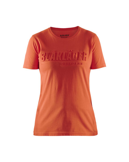 T-shirt imprimé 3D femme Orange Red Color