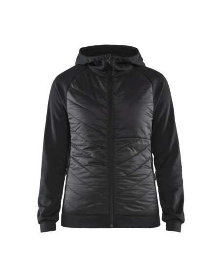 Veste hybride femme Noir/Gris foncé