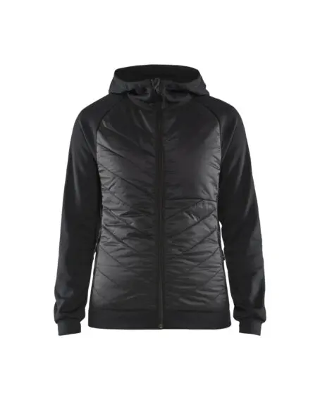 Veste hybride femme Noir/Gris foncé
