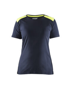 T-shirt Two-colored Women DK Navy/ Hv Yellow