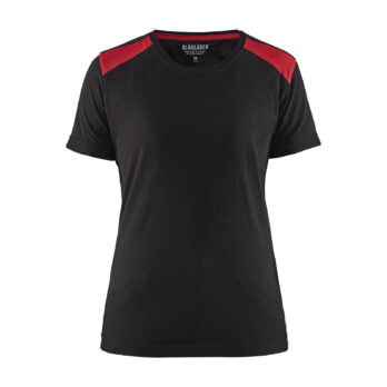 T-shirt femme Noir/Rouge