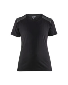 T-shirt femme Noir/Gris foncé