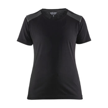 T-shirt femme Noir/Gris foncé