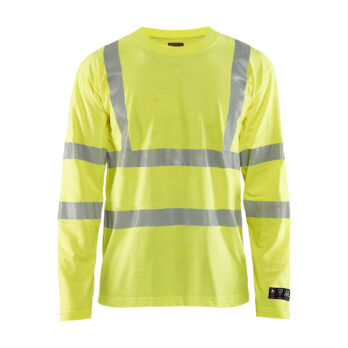 T-shirt multinormes manches longues Jaune fluo