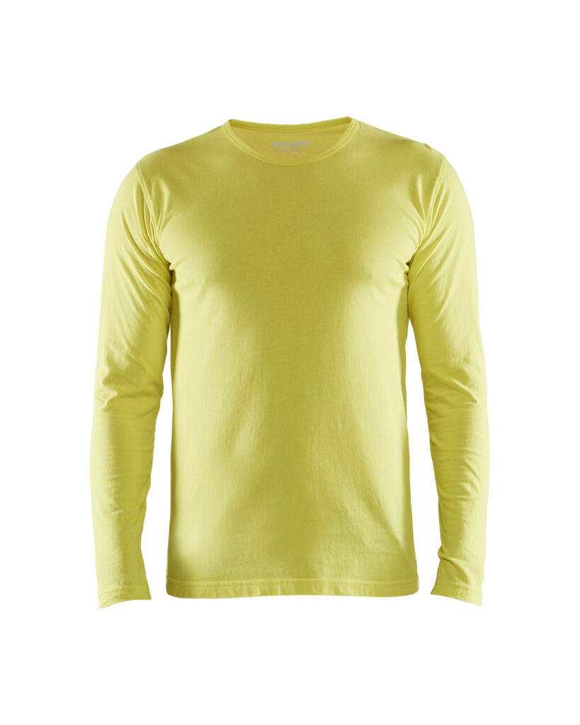 T-shirt manches longues Jaune fluo