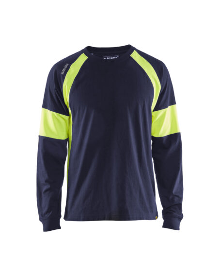 T-shirt manches longues Marine/Jaune