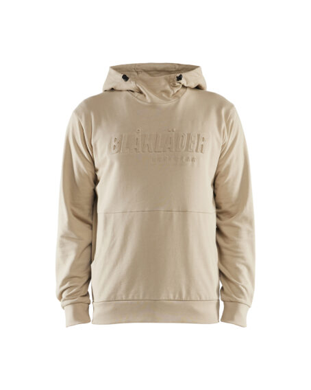 Sweat à capuche imprimé 3D Beige