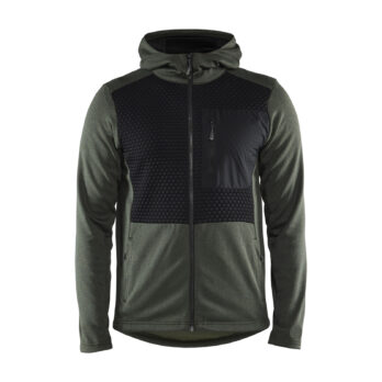 Hoodie full zip  Autumn green/Black