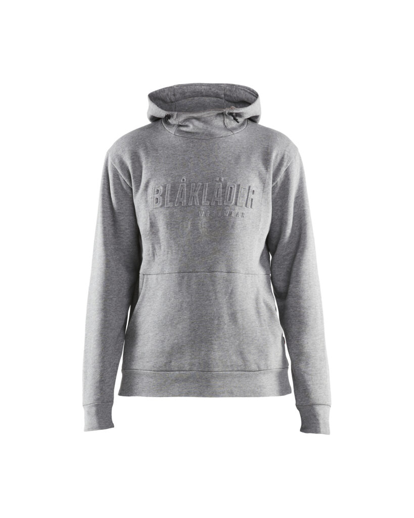 Sweat à capuche imprimé 3D femme Gris chiné