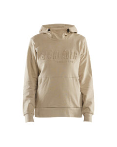 Sweat à capuche imprimé 3D femme Beige