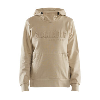 Sweat à capuche imprimé 3D femme Beige