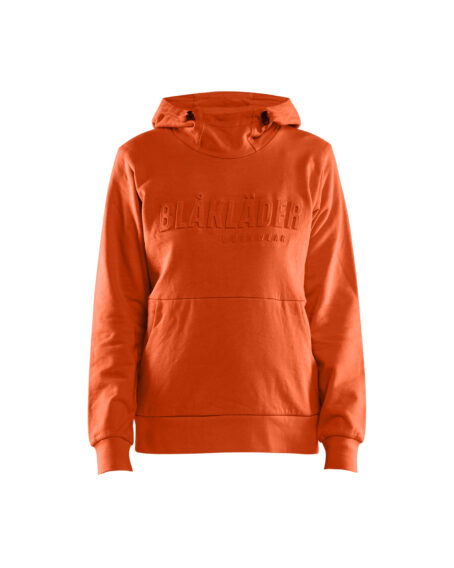 Sweat à capuche imprimé 3D femme Orange Red