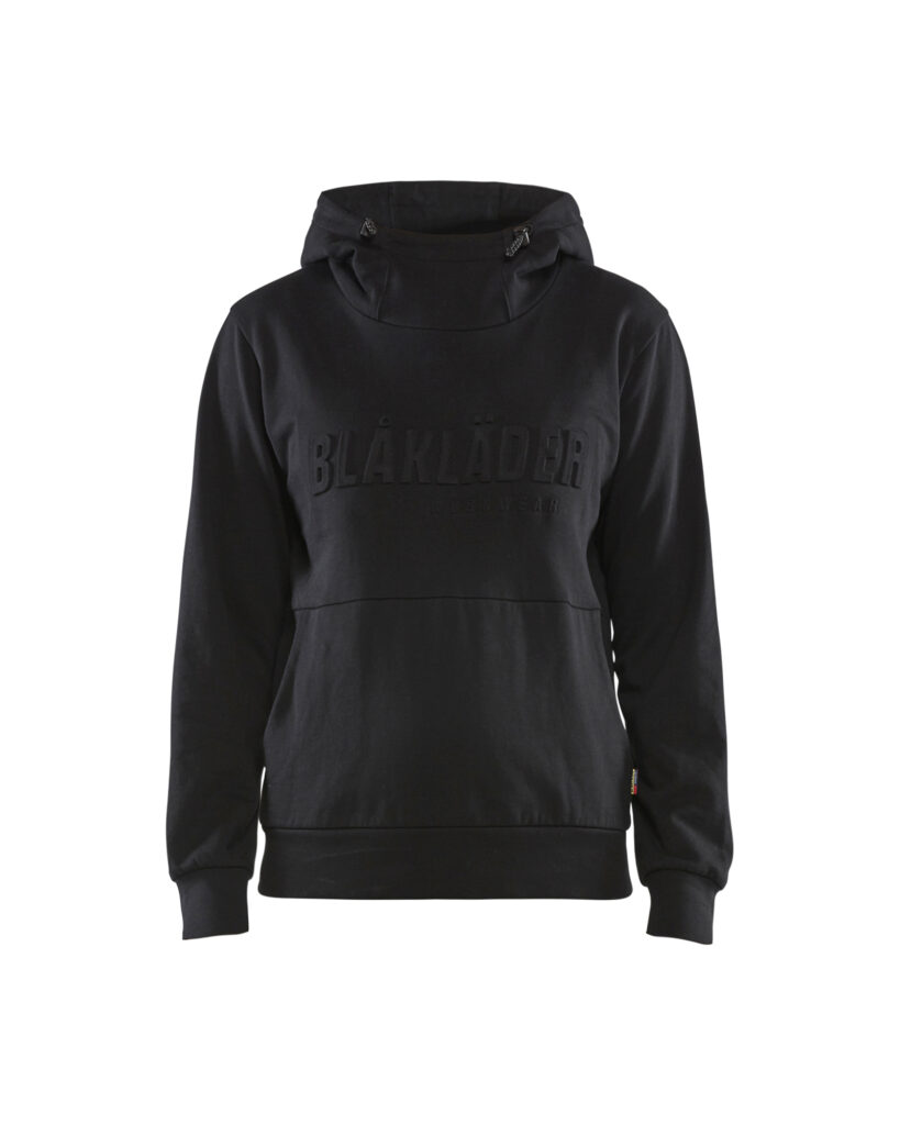 Sweat à capuche imprimé 3D femme Noir