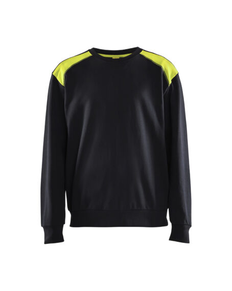 Sweat Noir/Jaune fluo