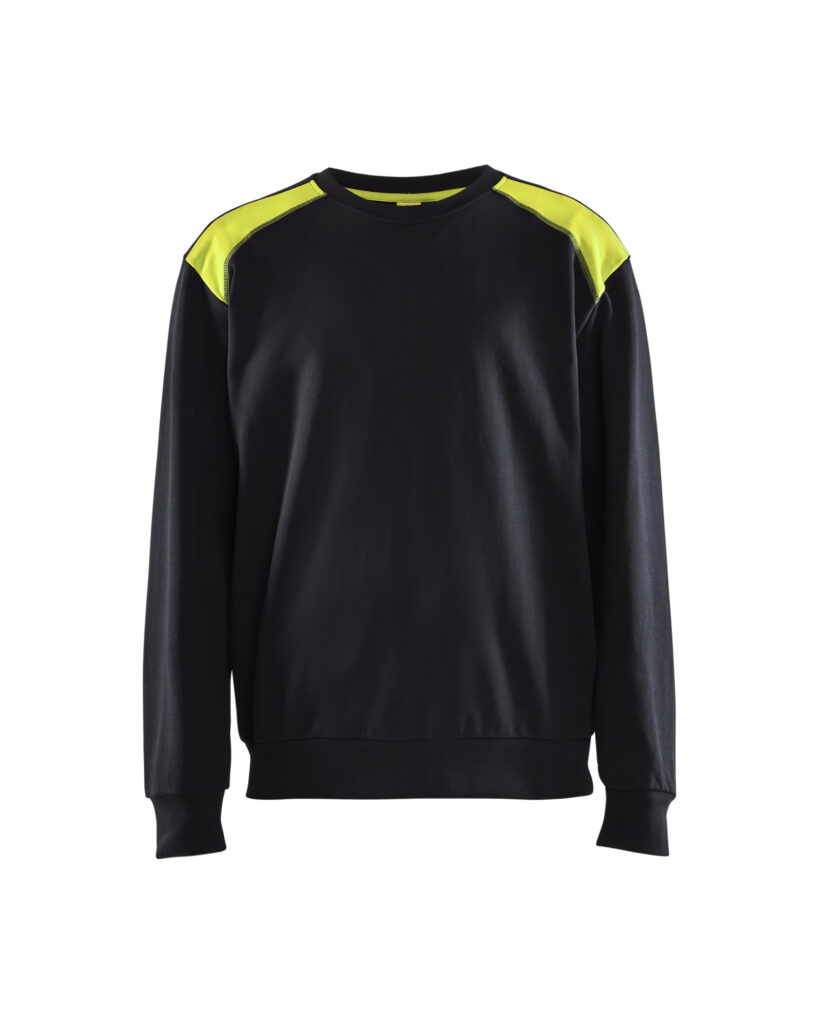 Sweat Noir/Jaune fluo