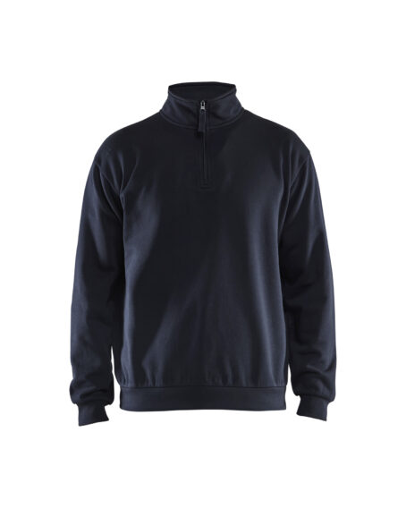 Sweat col zippé Marine