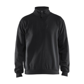 Sweat col zippé Noir