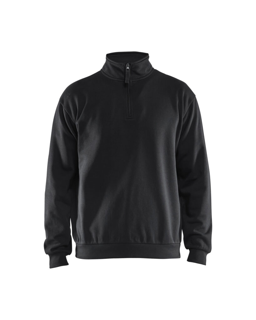 Sweat col zippé Noir