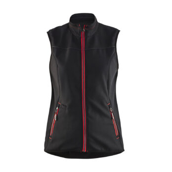 Gilet sans manches softshell femme Noir/Rouge