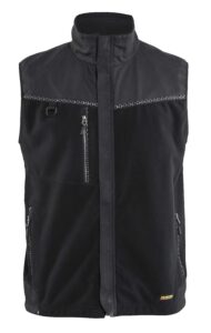 Gilet sans manche polaire coupe-vent Noir