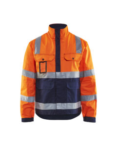 Veste haute visibilité Orange fluo/Marine