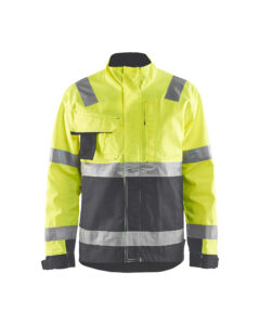 Veste haute visibilité Jaune fluo/Gris moyen