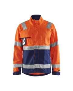 Veste haute visibilité Orange fluo/Marine