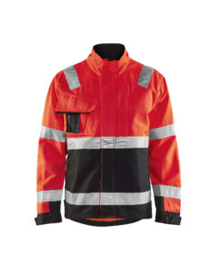 Veste haute visibilité Rouge fluo/Noir