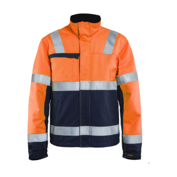 Veste hiver multinormes inhérent Orange fluo/Marine