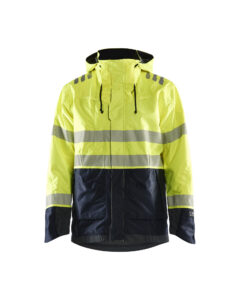 Veste hardshell multinormes Jaune fluo/Marine