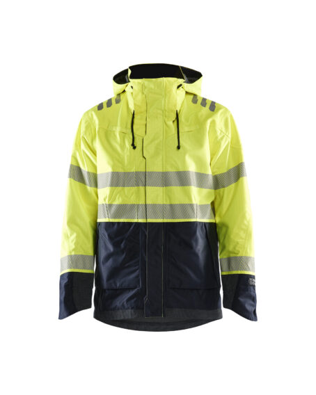 Veste hardshell multinormes Jaune fluo/Marine