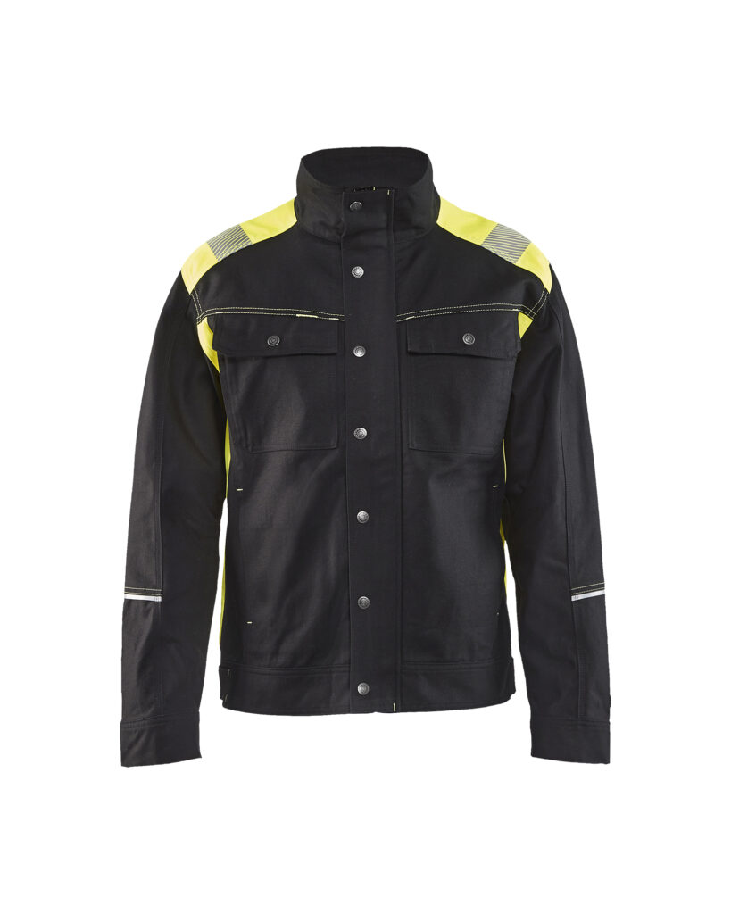 Veste artisan Noir/Jaune fluo