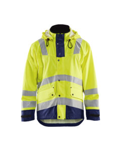 Veste de pluie HV Niveau 2 Jaune fluo/Marine