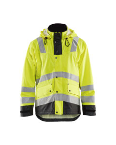 Veste de pluie HV Niveau 2 Jaune fluo/Noir